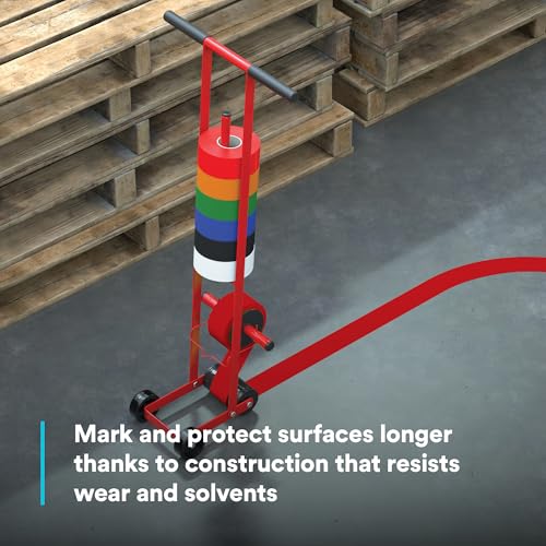 Image of 3M Vinyl Tape 471, Red, 2 in x 36 yd, 5.2 mil, 1 Roll, Red Floor Tape, Paint Alternative for Floor Marking, Social Distancing, Color Coding, Safety Marking