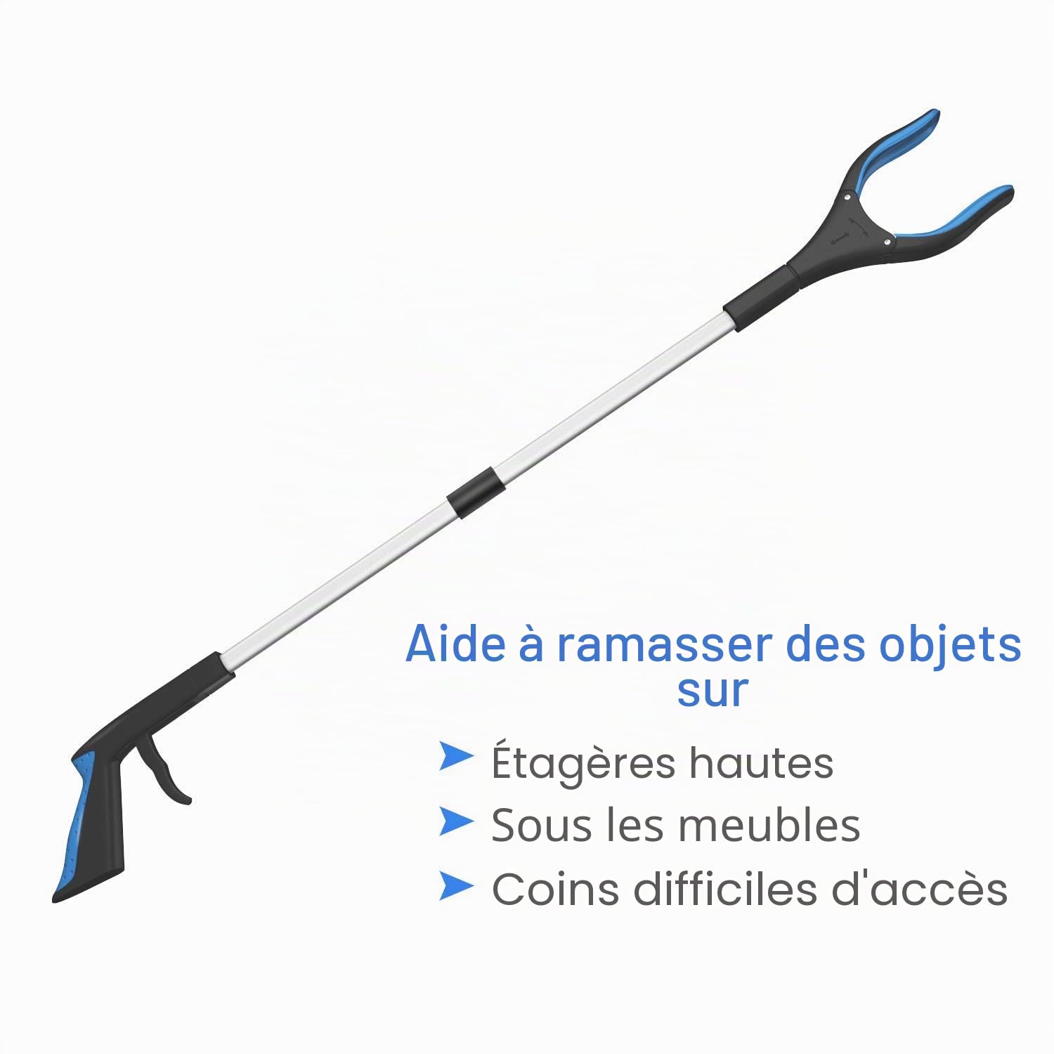 FitPlus - Outil de préhension avec aimant puissant, outil de préhension premium de 32 pouces, outil de préhension avec aimant puissant pour les personnes âgées, léger, extra long et pratique pour les