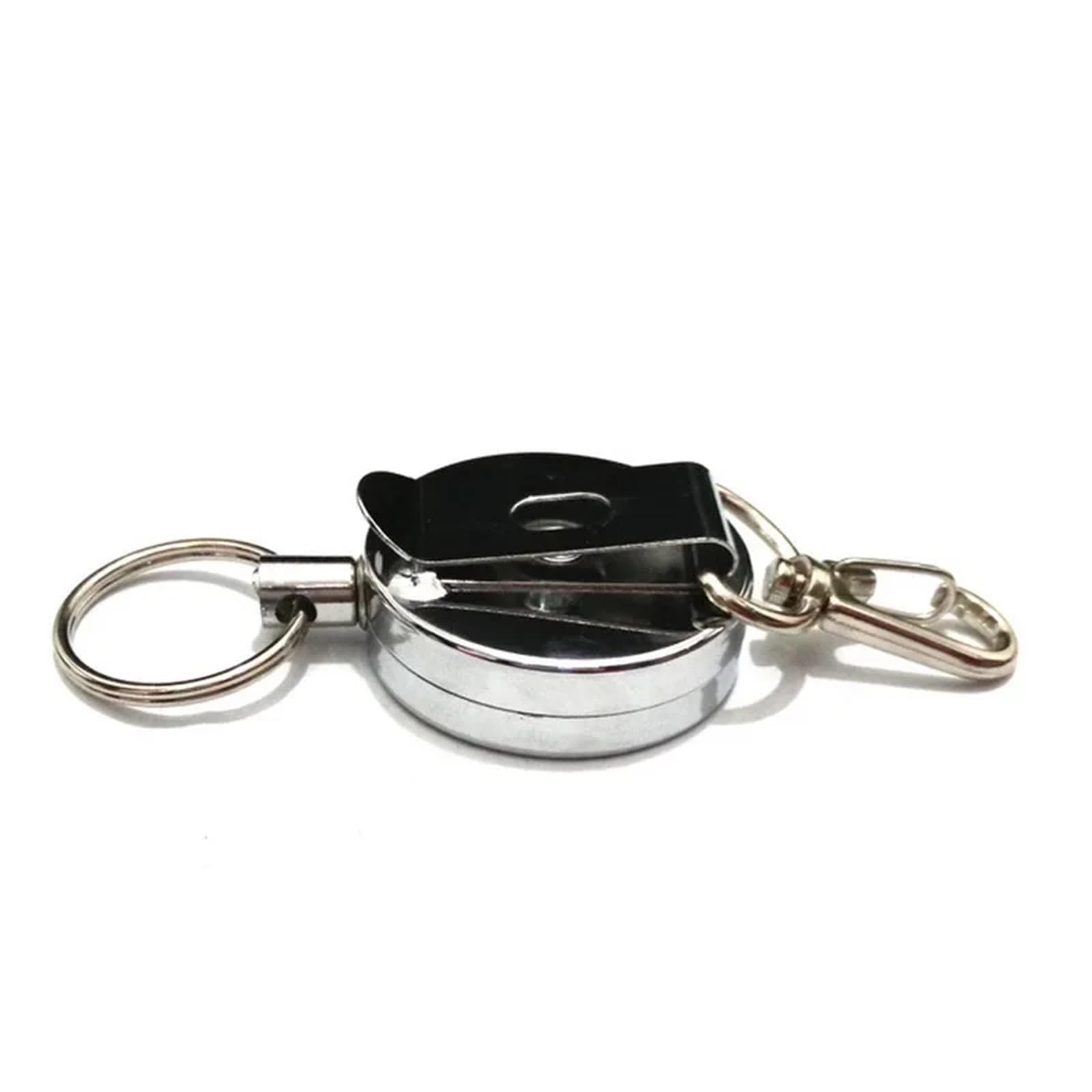 Lot de 10 enrouleurs de badges rétractables en métal pour porte-clés, porte-badge, porte-nom, étiquette d'identification, clip pour carte (n°1)