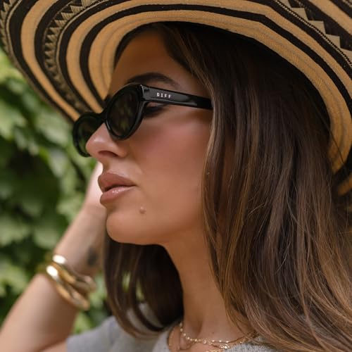 DIFF | Jessie James Decker Dolce Bella Cat Eye Sunglasses for Women UV400 Protection, Black + Grey4