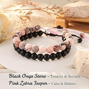 FYUKISS Father Daughter Matching Bracelet Natural Stone Jewelry Gifts Ideas for Fathers Day Birthday