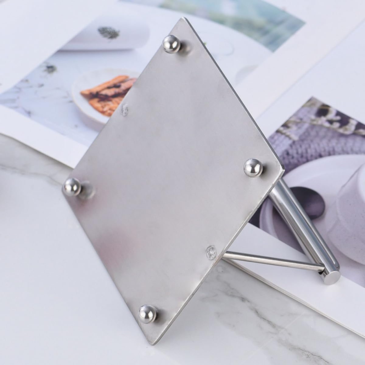 CALLARON Portatovaglioli in Acciaio Inossidabile Moderno Argento Resistente All’usura Quotidiana per Ristorante e Altri Ambienti Design Pulito e Superficie Attraente
