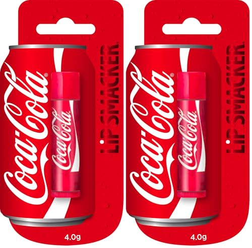 Lip Smacker - Colección Coca-Cola - Bálsamo Labial Clásico de Coca-Cola para Niños - Sabor Clásico de Coca-Cola - Un Regalo Dulce para tus Amigos - Pack Individual (Paquete de 2)