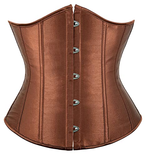 Image of Alivila.Y Fashion Womens Sexy Satin Vintage Underbust Waist Training Corset Bustier