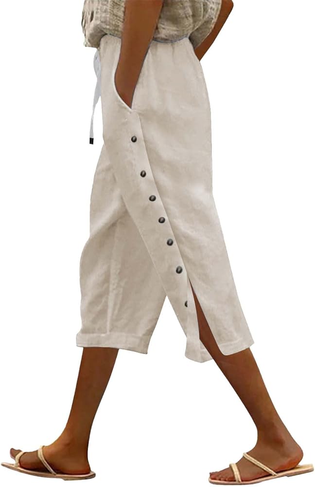 Generisch Pantalon Sarouel 3/4 Pour Femme - Pantalon De Sport En