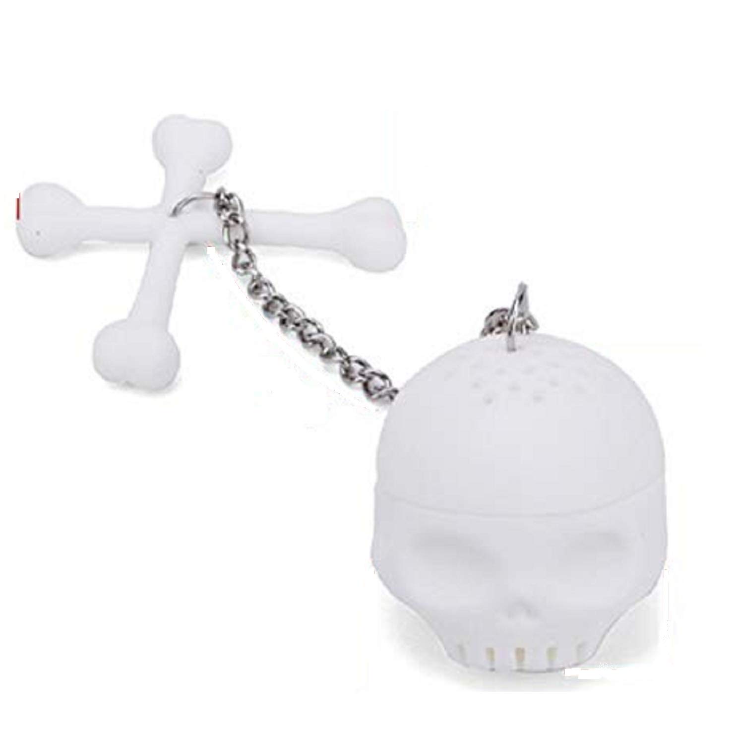 Morodo Silicone Skull Tea Infuser Safe Loose Leaf Tea Bags Strainer Filter White