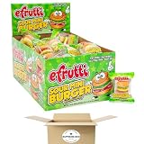 E. Frutti Sour Mini Burger Gummi Candy, Individual Wrap, Nut Free, Fat Free, Gluten Free, Approx 60 ct, 19 oz Pack with Supreme Box