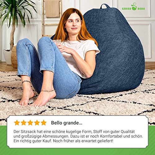 Green Bean© Indoor Sitzsack mit 200 Liter mit EPS-Perlen Füllung Kuschelig Weich Waschbar - Drinnen Stoff Bodenkissen… – Bild 5