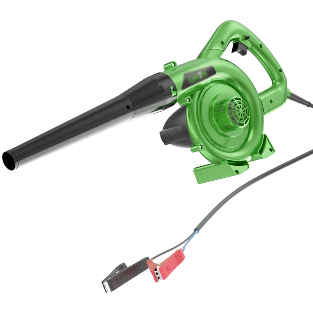 12V/24V Soffiatore per Foglie Elettrico Portatile con Cavo,2 in 1 Spazzatrice e Aspirapolvere con Sacco di Raccolta,per La Pulizia di Terrazze Giardino