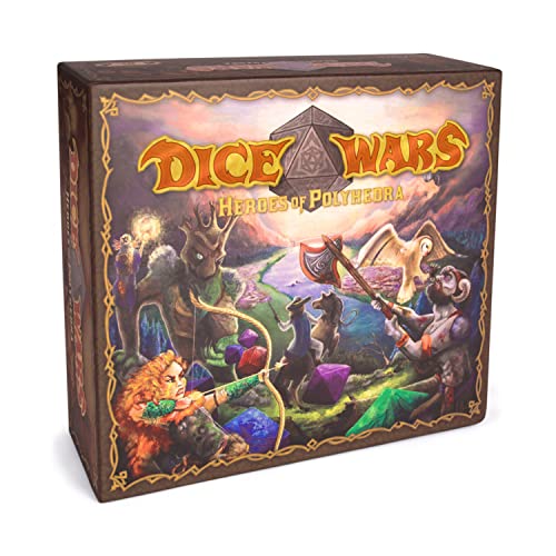 Wiz Dice - Dice Wars: Heroes of Polyhedra | PVP Skirmish Board Game for 2-4 Players | Roll Your Army & Generate a Random Map, & Battle | Ages 14 and...