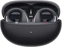 Fones de Ouvido Abertos QCY Crossky C30, Fones Bluetooth 5.4 com Clipe, Conforto Leve, Ajuste Estável, 25 Horas de Reprodução (Preto)