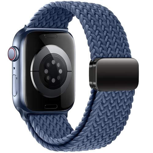 Image of Mazoft Braided Bands With Magnetic Clasp Compatible with Apple Watch Band 38mm 40mm 41mm 42mm 44mm 45mm 46mm 49mm;Nylon Sport Loop Strap for iWatch Ultra 3 & 2 Series 11 10 9 8 7 6 SE 5 4 3 Women Men