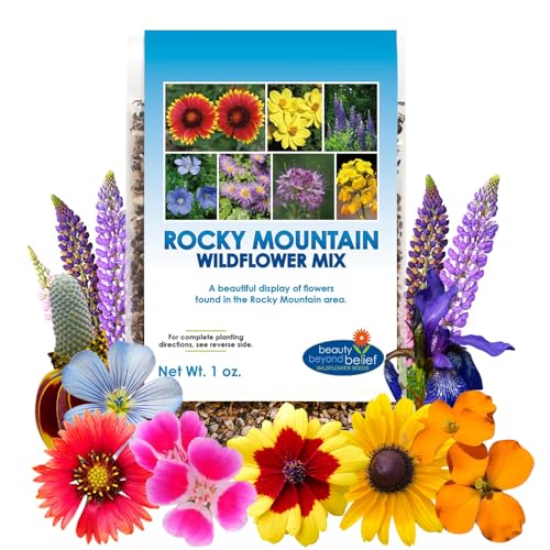 Rocky Mountain Wildflower Seed Mix 1oz - Premium Wildflower Seed Mix for High Mountain Elevations 1 oz