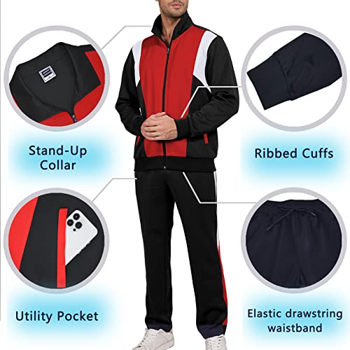 Men's Tracksuits Casual 2 Piece Sweatsuits Sets Full Zip Track Suits Mens Athletic Running Jogging Sweat Suits Men4