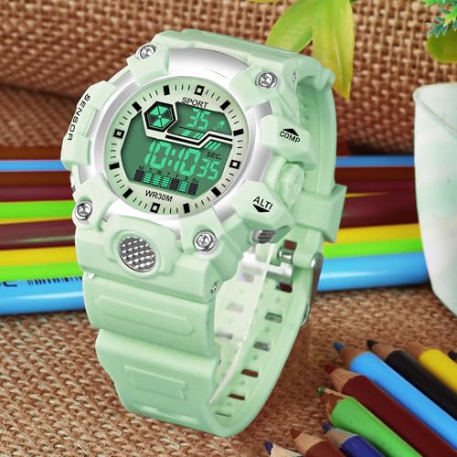 Image of Shocknshop Digital Rubber Strap Sports Multi Functional Black Watch for Mens Boys -WCH158