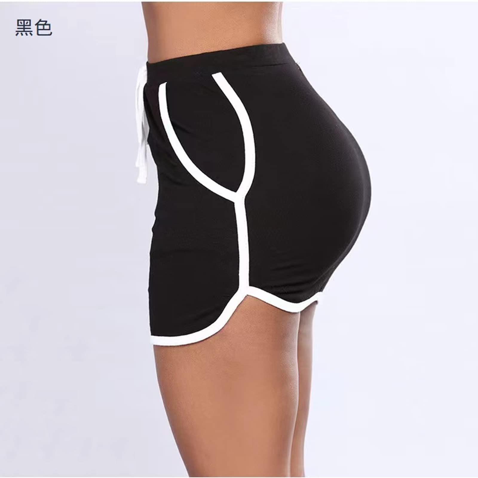 Falda de tenis para mujer, falda de tenis, bádminton, yoga, correr, baile, pantalones cortos de verano con cordón, Negro, 40