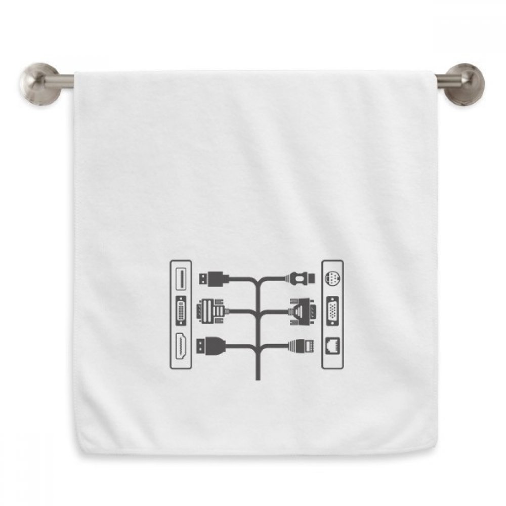 Serviette débarbouillette blanche 13x29 pouces à motif Diadème et prise de charge