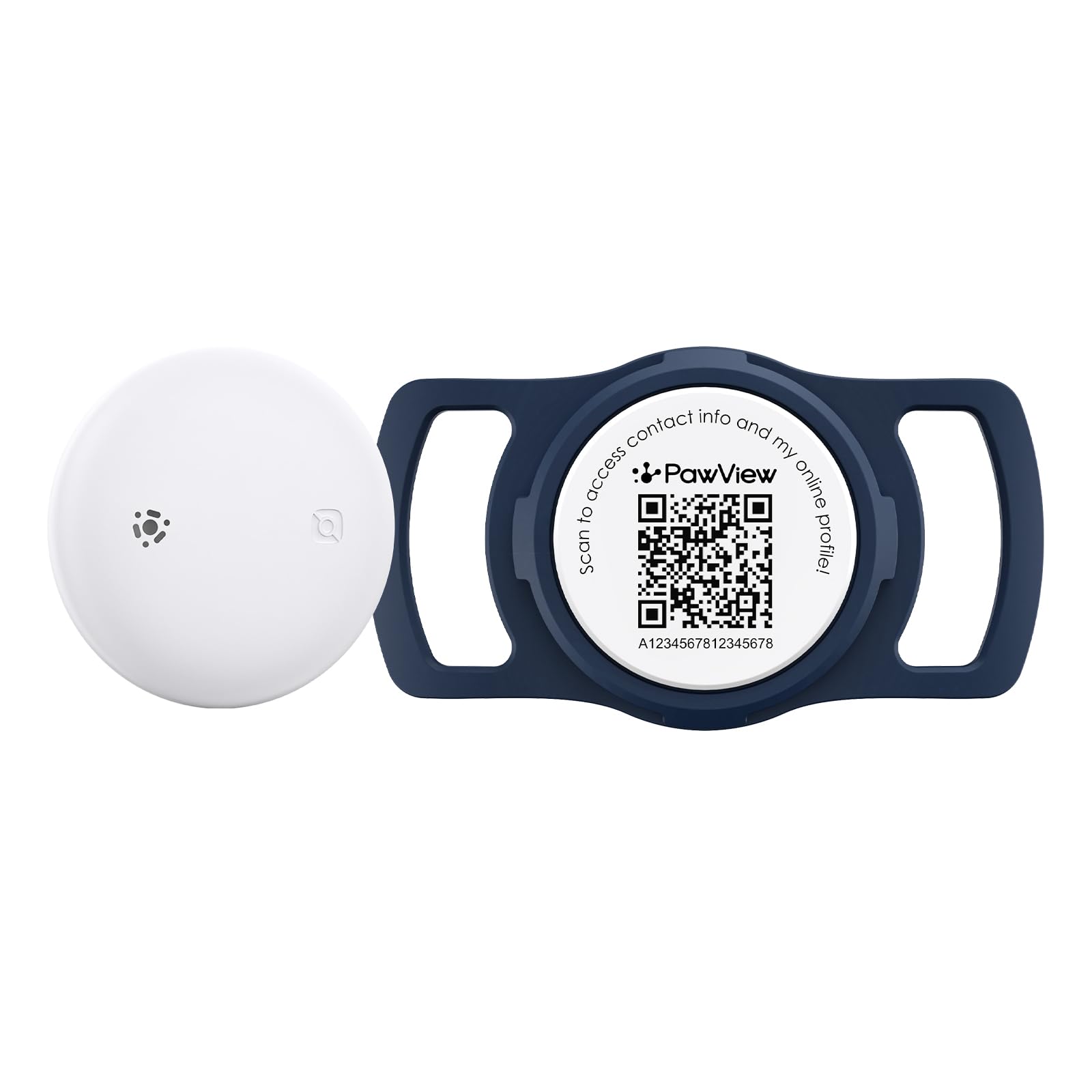 Smart Dog Tracker for Collar, for iOS & Android, Pet Location Tracker with Holder, No Monthly Fee, Real-Time Location Updates, Emergency Contact, Long-Lasting, Anti-Lost Dog Tracker, Blue