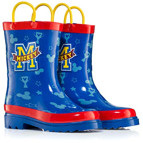 Disney Mickey Mouse Rubber Rainboots - Attached Handles - Toddler and Little Kid3