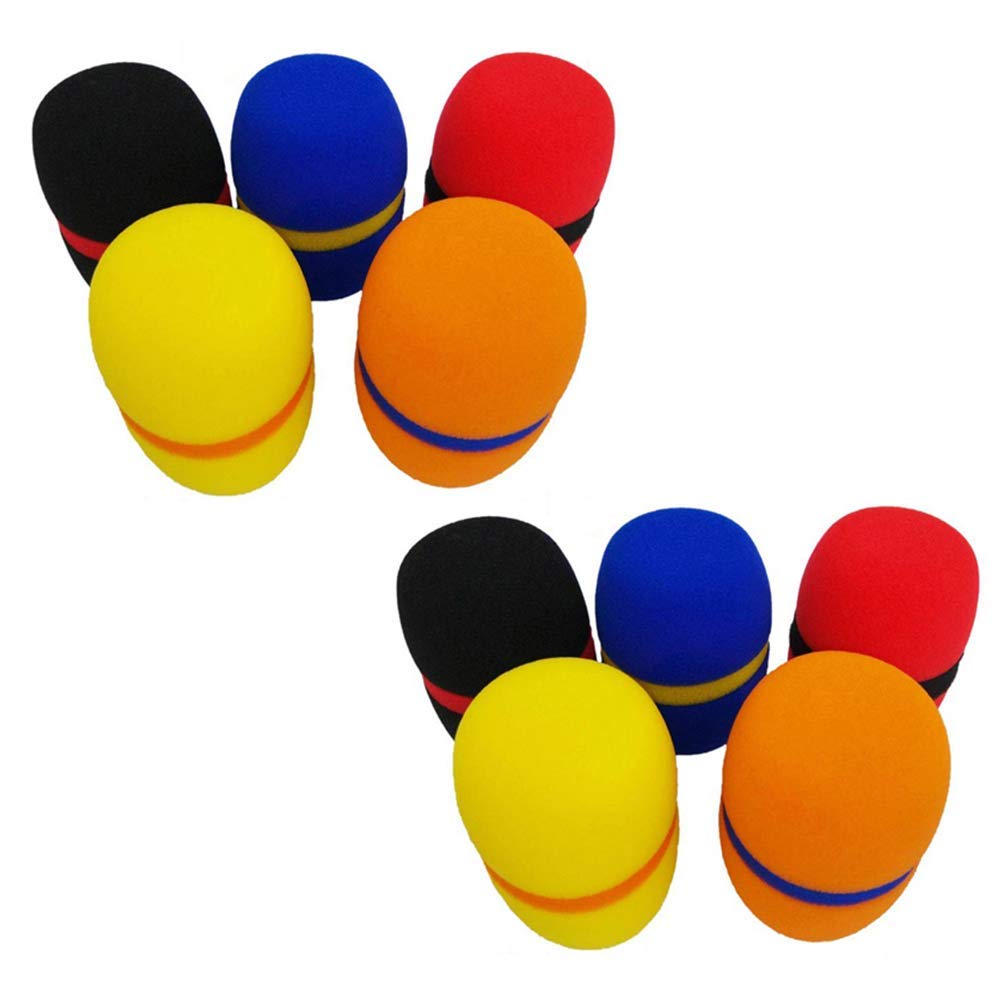 Simplelife Random Color Handheld Stage Microphone Windscreen Foam Cover Mic Cover Karaoke-10 Piece