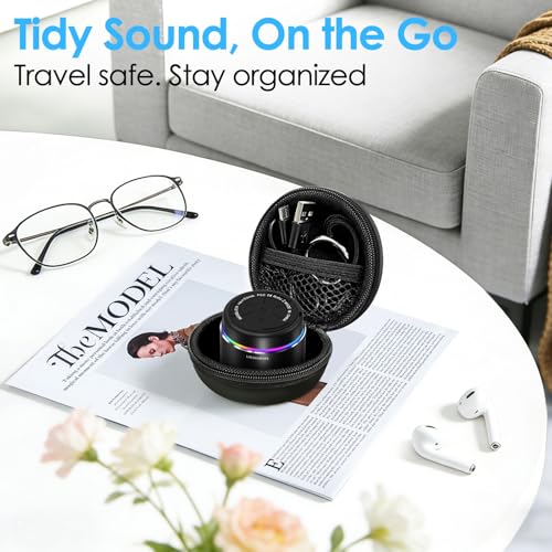 Image of Portable Bluetooth Speaker Case Packed, Mini Speaker, Noise Mic | 12H Battery Life, Metal Cover,TWS Pairing, Wireless Speaker with RGB Lights for Home /Travel /Outdoor /Car /Beach by Music Lovers