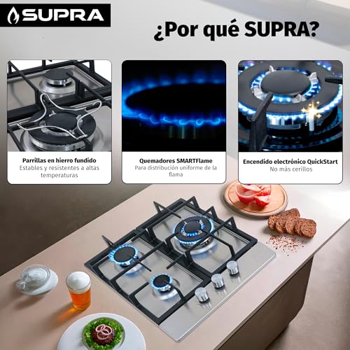 La Mejor Lista de Parrilla Empotrable Supra más recomendados. 9 Parrilla Empotrable Supra marca SUPRA BY SUPERFLAMA (3)