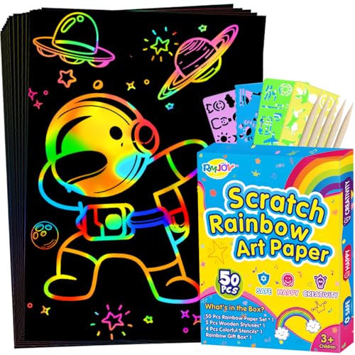 Rainbow Scratch Paper Card