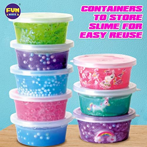 Unicorn Fluffy Slime Kit for Girls 6+, FunKidz Cloud Slime Gift for Ages 6+ Kids Puffy Slime Making Kit Stocking Stuffer… - Image 5