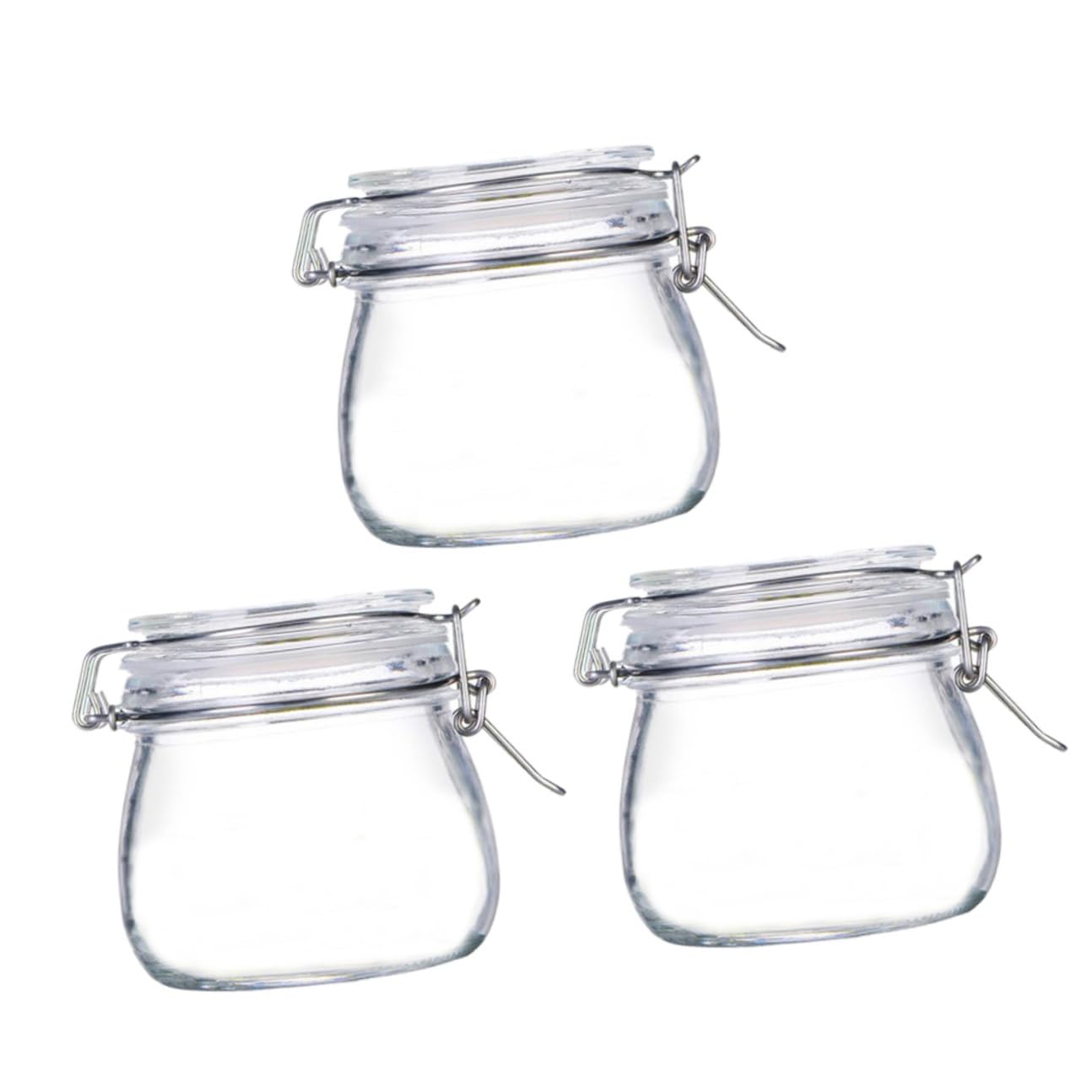 Housoutil Set 3 Pezzi Barattoli con Coperchio in Vetro, Ermetici