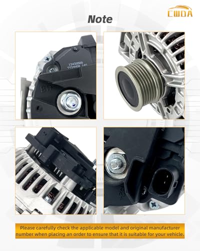 Image of 06H903016L Alternator 140A Compatible with 2009-2012 Audi | A4 A4 Quattro 2010-2013 A5 2010-2012 A5 Quattro 2010 S4 2011-2012 Q5 2.0L 3.0L Replace 06H-903-016LX