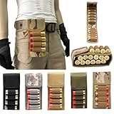 【TERA】シェルホルダー シェルポーチ シェル サバゲー サバイバルゲーム ベルト固定可 MOLLE対応 (ブラック, 16本収納)