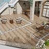 Wood Plastic Composite Interlocking Patio Deck Tiles, 11 Pack 12x12 Premium Waterproof Porch Decking Tiles, All Weather Use Indoor & Outdoor Non-Slip Floor Pavers for Poolside Balcony Backyard Deck