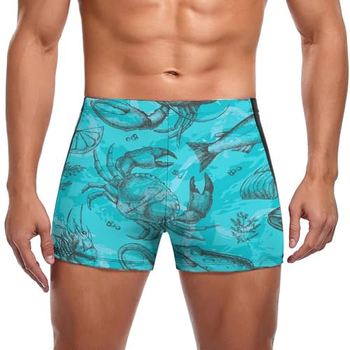 Short de bain homard et crabe idéal pour les vacances à la plage