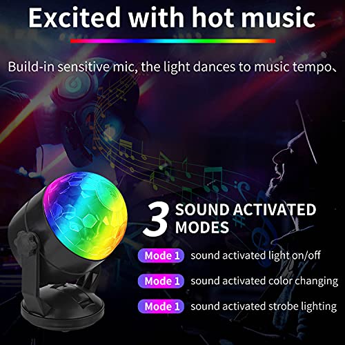 CATPOWER Pack of 2 Remote Control Sound Activated Party Lights - Image 5