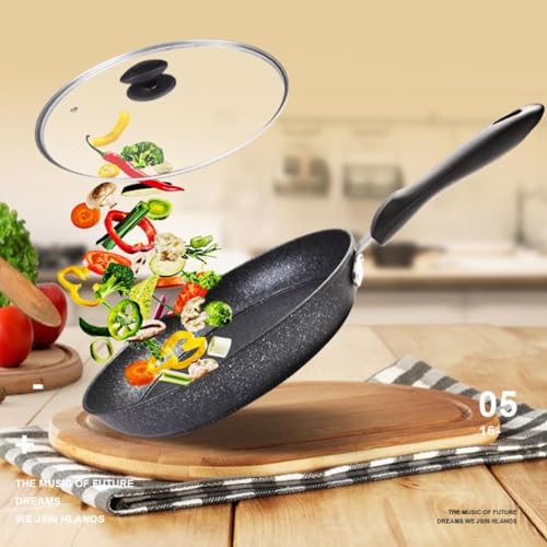 Wok antiadherente con tapa y mango ergonómico 10.2" miniatura 2