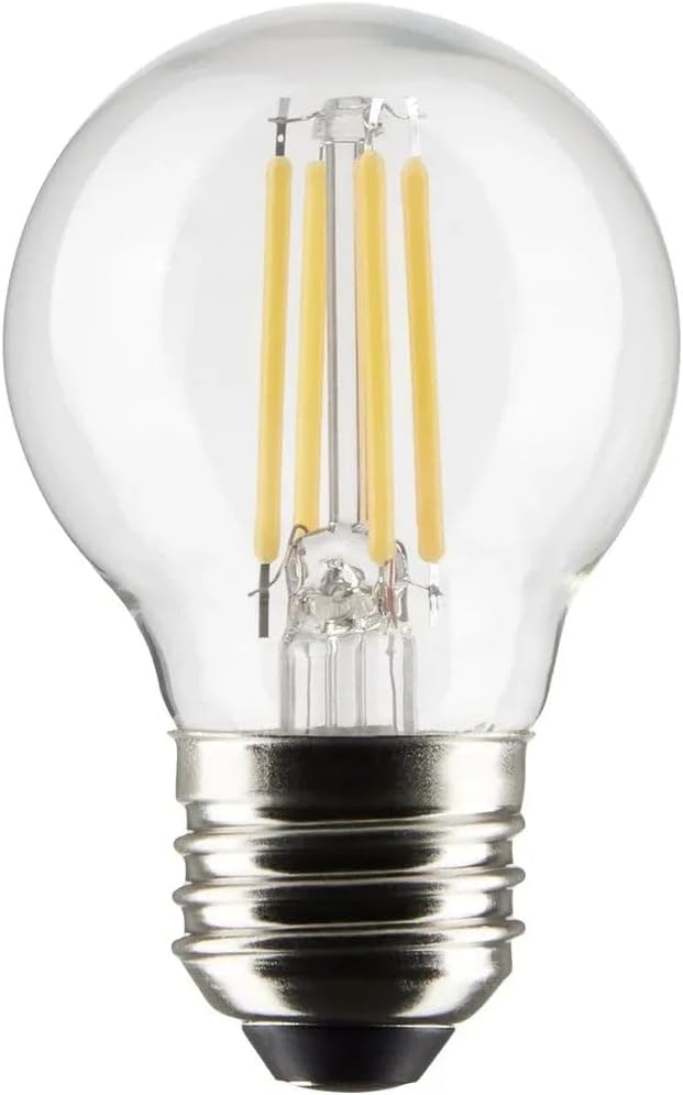 Satco 4-Watt LED E26 Light Bulbs, 3000K, 15000 Hour Rating, Dimmable, 6 Pack