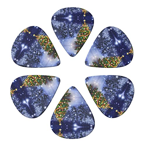 Christmas Tree Lot de 6 médiators pour guitare acoustique, guitare électrique, basse, ukulélé – fins, moyens et épais. - Les Beatles, Paul McCartney, John Lennon, RIngo Starr, George Harrison Christmas Tree Lot de 6 médiators pour guitare acoustique, guitare électrique, basse, ukulélé – fins, moyens et épais. – Image 5