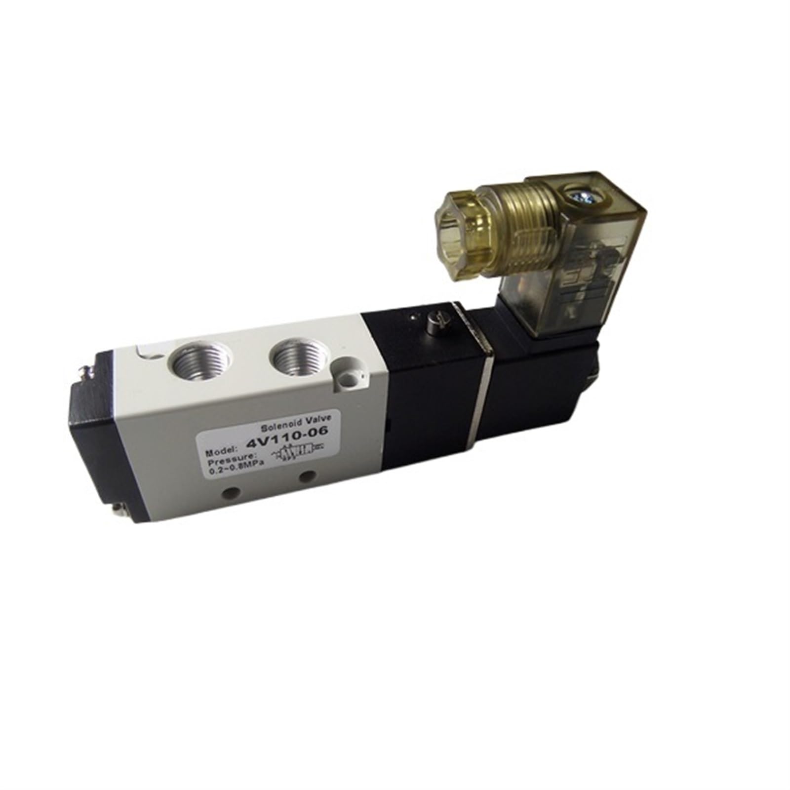 2 szt. 4V110-06 pneumatyczny zawór sterujący 2-pozycyjny 5-portowy zawór elektromagnetyczny powietrza zacisk DC12v DC24v AC36v AC110v 220v 380v (jednokolorowy)