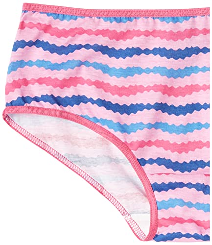 Trimfit Girls 10-pack Colorful Hearts Bright Hipsters Pink/Blue Xs Panties, Blue/Pink Hearts, X-Small US2