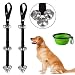 Dog Bells Pack of 2 Potty Bells Dog Doorbells for Dog Training Adjustable Door Bell for Puppy with Collapsible Travel Pet Cat Dog Bowl (Green)