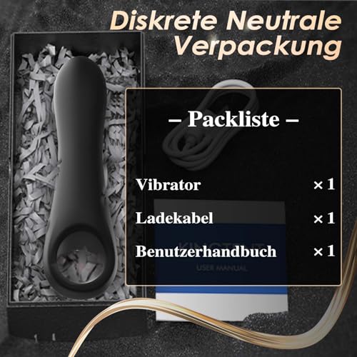 Vibration für Frauen Dildo Vibrator Klein, Sex Spielzeug für die Frau und Paare Extrem Sex, Tragbare G-Punkt Klitoris Anal Massagestab mit 10 Modus Stark und Leise Vibratoren Vibratorensets
