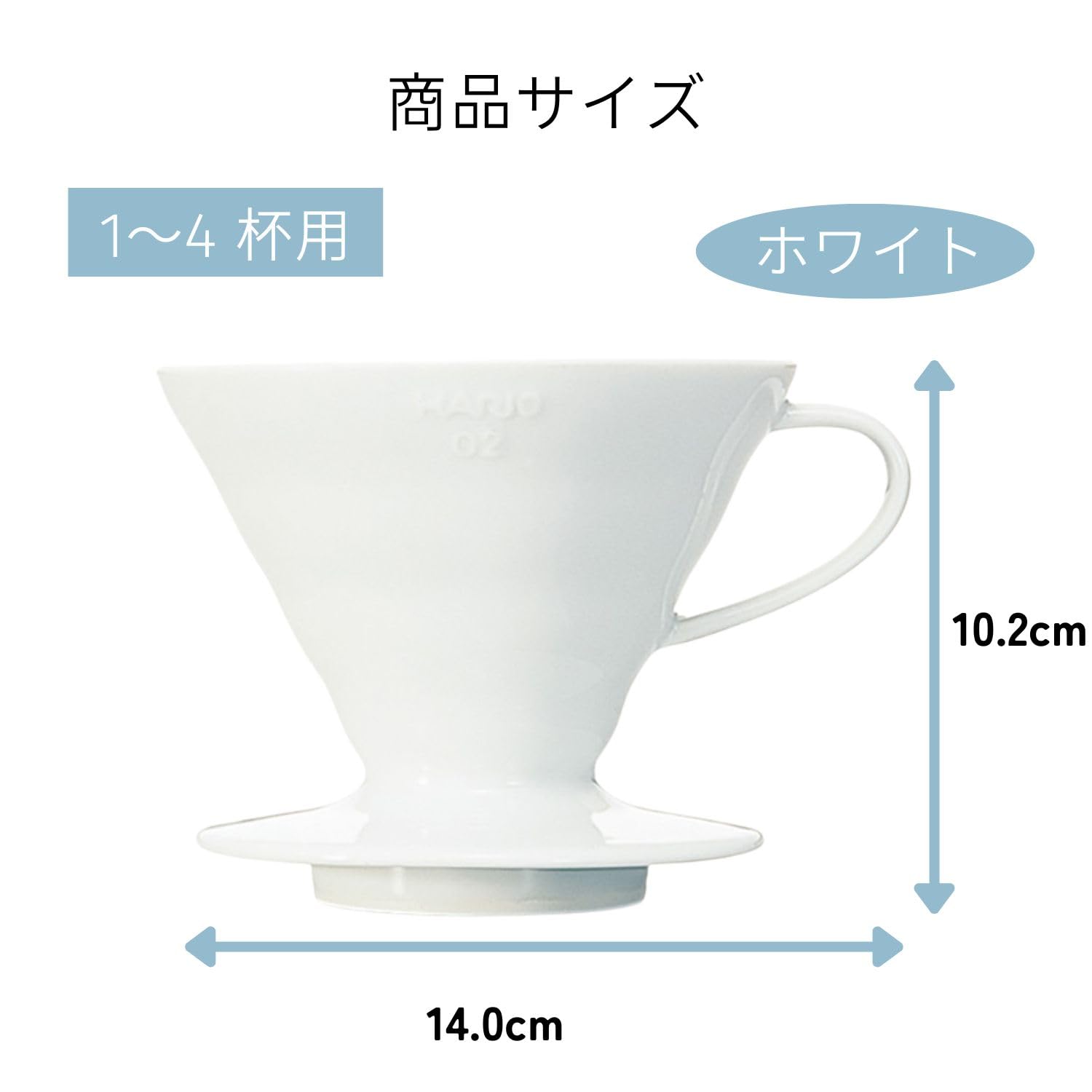 Amazon｜HARIO(ハリオ) V60 透過ドリッパー 02 セラミック ホワイト 1