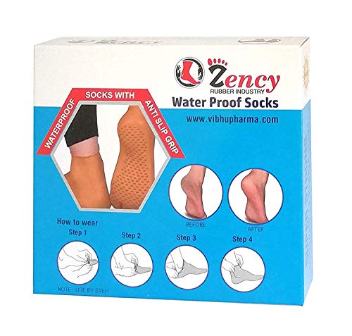 Image of Brown M Size Waterproof Socks For Heel Care