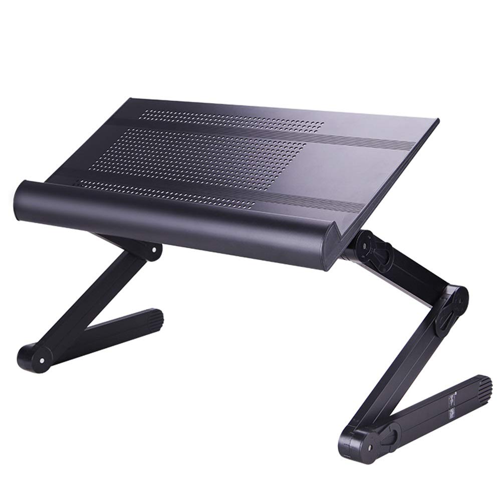 Escritorio de Cama Plegable, Mesa Elevable for Computadora Portátil Mesa de Escritorio Portátil Ajustable de Aluminio Portátil Mesa de TV Ergonómica Ventilada Bandeja de Cama for Cama de Pie /