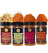 Meat Lovers Selection of Premium BBQ Seasonings - Holy Cow, Sweet Texas, Steak King & Adam's Ribs...