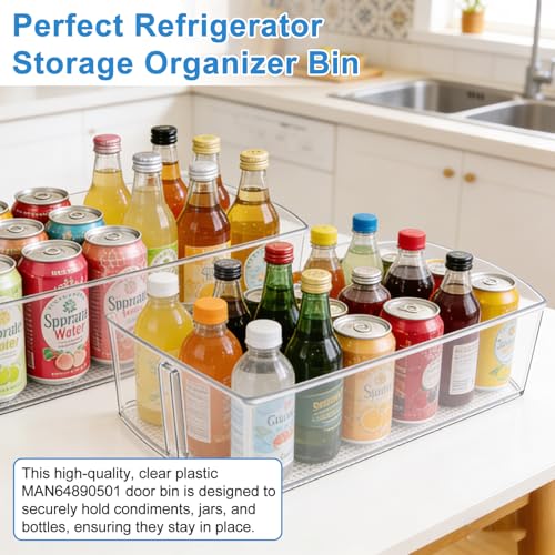Image of 2PACK UPGRADED MAN64890501 Refrigerator Door Shelf Bin,Compatible with LG Kenmore Refrigerator Shelf Replacement, MAN64890501 Fridge Door Basket LG LHSXS2706S LRSOS2706S LRSXS2706W Door Shelves