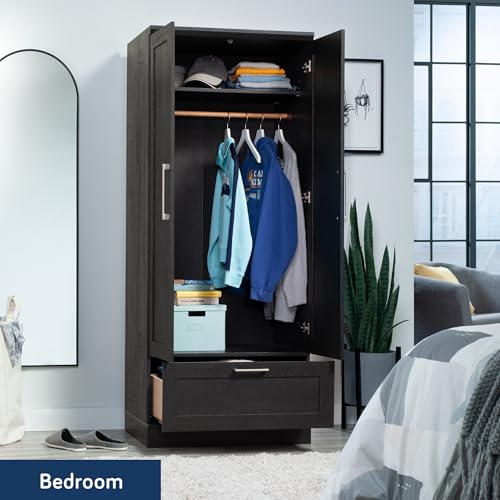 Image of Sauder HomePlus Storage Armoire, Raven Oak Finish
