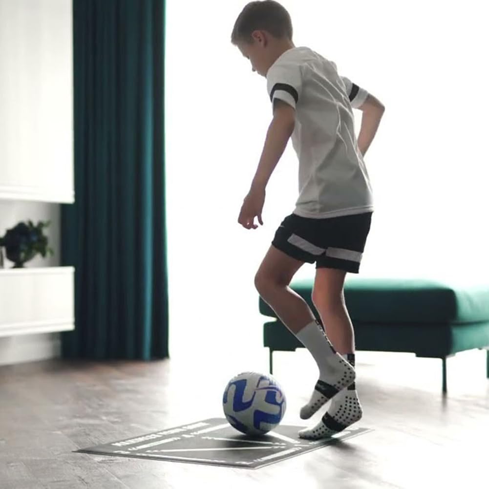 Tappetino Allenamento Calcio 90x60 Cm Flintronic – Con Cinghia Da Giocoliere, Calzini E Borsa, Per Dribbling E Controllo Palla