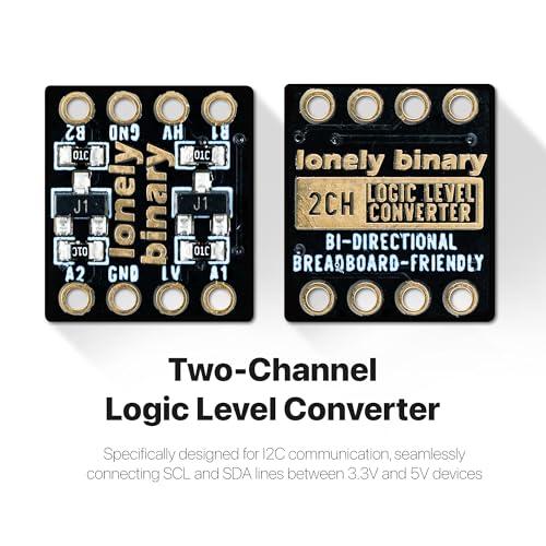 Image of LONELY BINARY 27-Pack Logic Level Converter 2 /4 /6 Channel 3.3V to 5V | 18x 2-ch + 6x 4-ch + 3x 6-ch; bi-directional, auto-direction; I2C, SPI, UART; 2.54mm, breadboard; for Arduino, ESP32, Pico