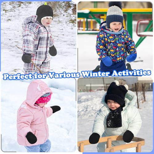 Sarfel Baby Gloves 6-12 Months Baby Mittens Winter Infant Mittens 6-12 Months Newborn Mitten Infant Gloves Toddler Winter Glove - Thumbnail 4